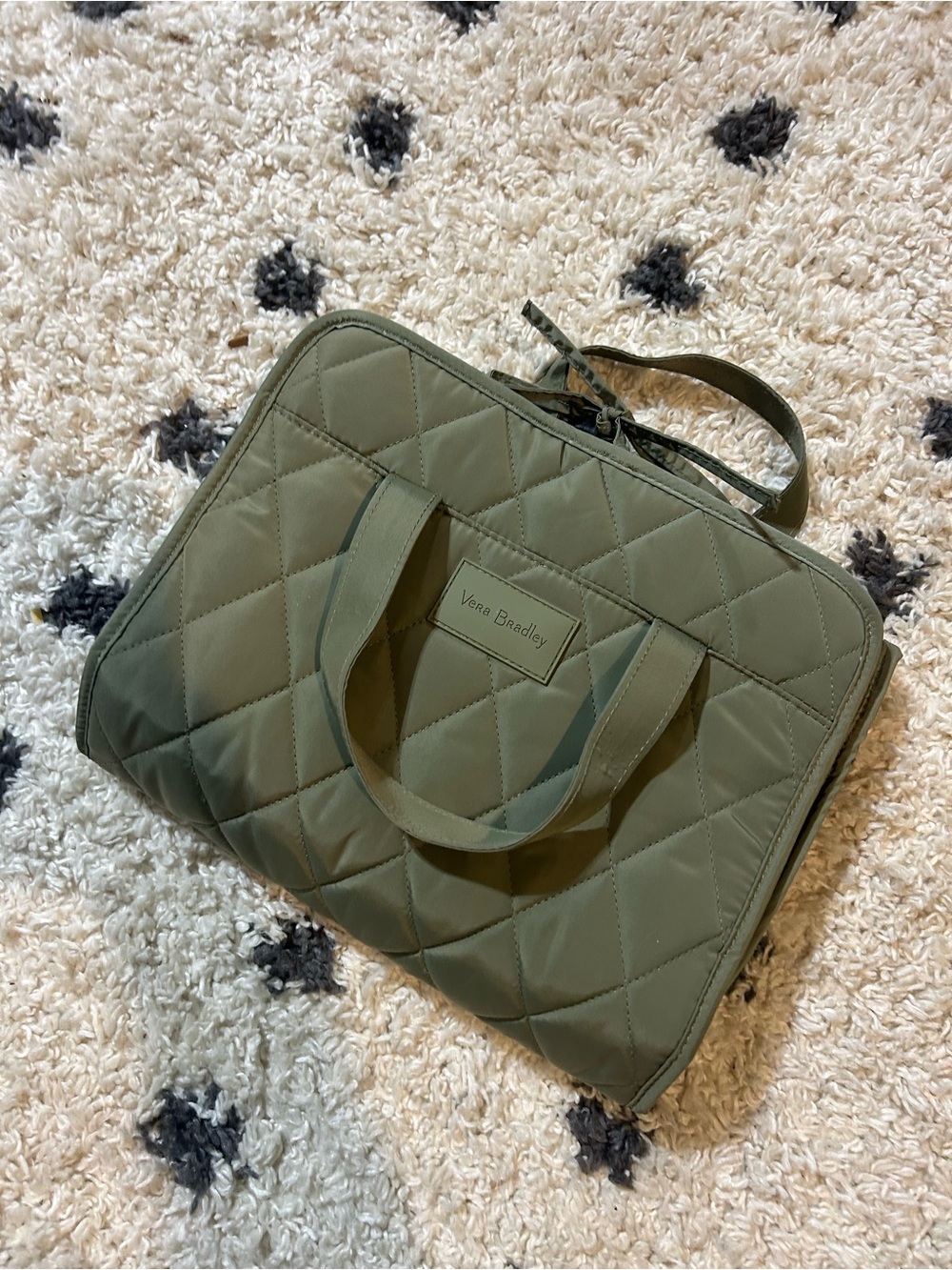 Vera Bradley Quilted Olive Travel Organizer